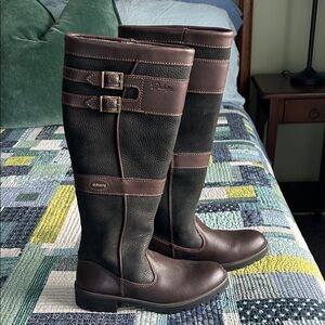Dubarry of Ireland Black and Dark Brown Leather Boots